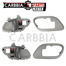 Interior Inside Door Handle w/ Bezel LH & RH Pair Set For Chevy C1500 Truck 2000