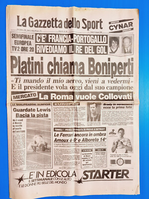 La Gazzetta Dello Sport Du 7 Juillet 1984 : Maradona, Collovati, Rummenigge, Bertoni, Socrate – Original Et Collector
