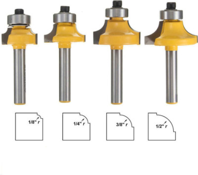 1/4'' A set woodworking milling cutter trimming knife edge trimmer router bit