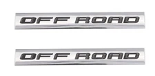 2pcs Off Road Metal Emblem Badge Fender Car Adhesive Tape Sticker Decal (Black)