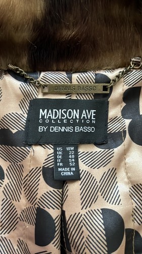 Dennis Basso Madison Ave Collection Faux Leather Fur Brown Moto Jacket, Size 18W - Picture 9 of 17