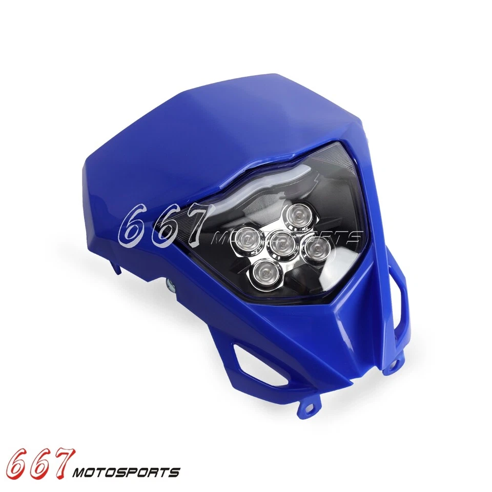 Motocross LED Headlight For Yamaha WR YZ TTR110 125 200 225 230 250 400 426 450 — 第 2/4 张图片