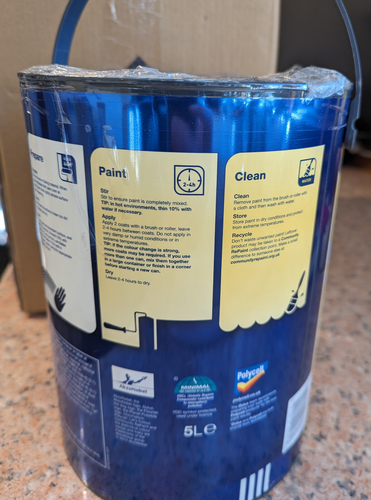 Dulux Apricot White Silk Emulsion Paint 5L eBay