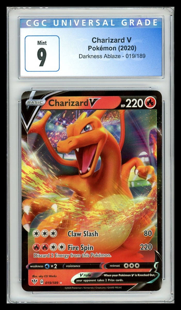 2020 Pokemon TCG - CHARIZARD V Darkness Ablaze 019/189 - CGC 9