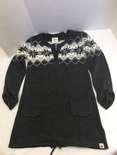 Timberland Girl Sweater Pullover Gray Snowflake Size L