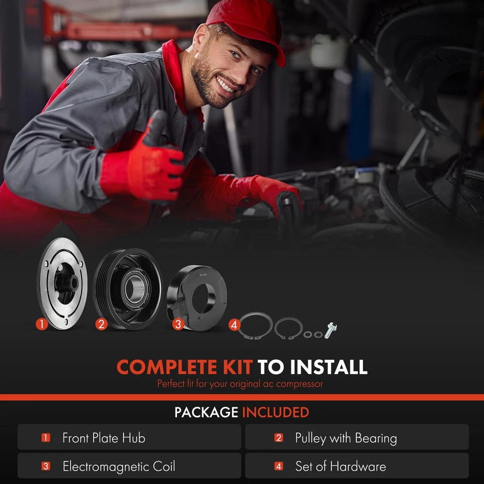 Kit de embrague compresor de aire acondicionado para Chevrolet Malibu 2006 Impala 2006-2011 Pontiac Foto 2 de 4