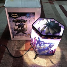 2002 Batman Spinning Bat Signal Lamp Light DC Comics Warner Brothers RARE EUC