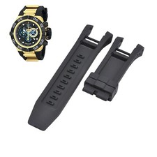 Subaqua 6584 33mm Black Rubber Watch Strap For Invicta