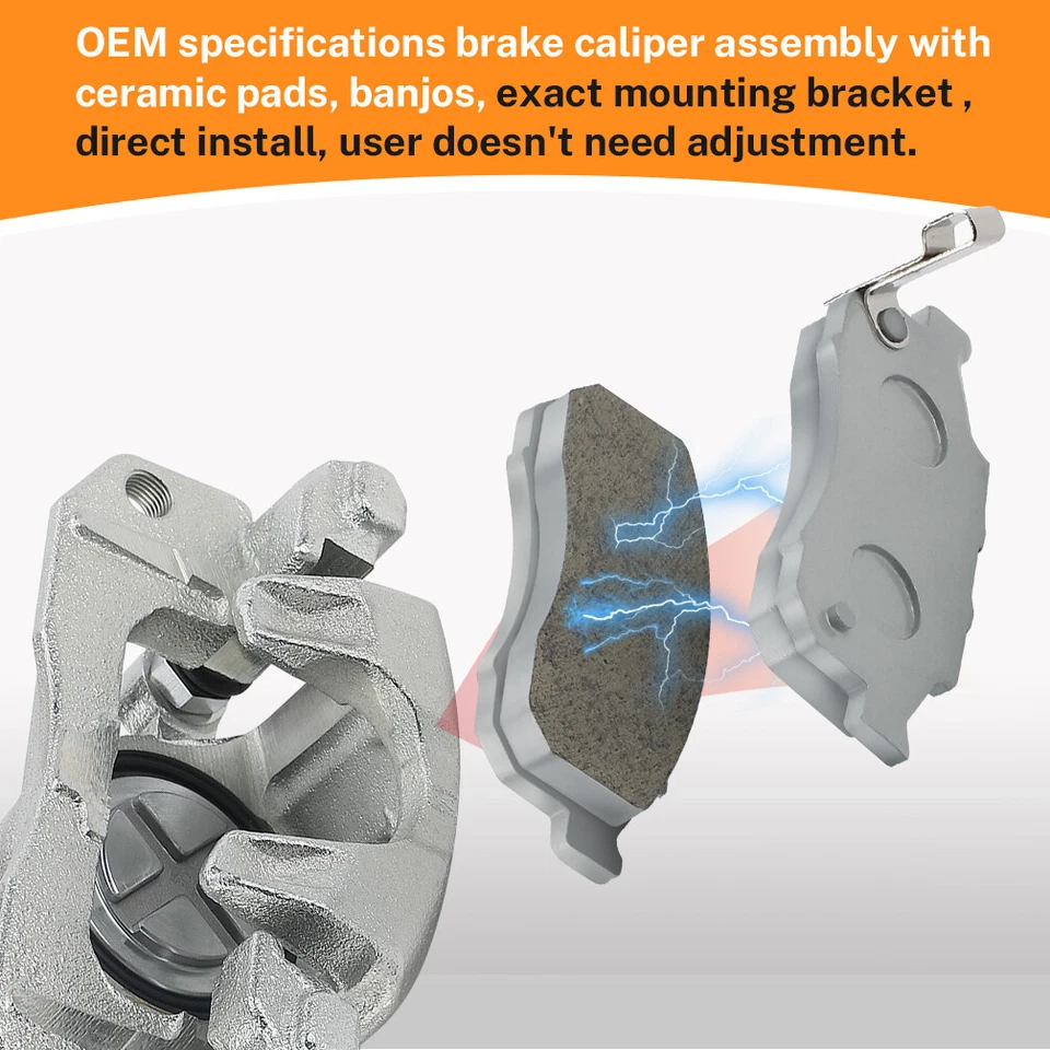 Front Left Brake Caliper for Honda Big Red 700 MUV700 2009 2010 2011 2012 2013 — 第 3/4 张图片