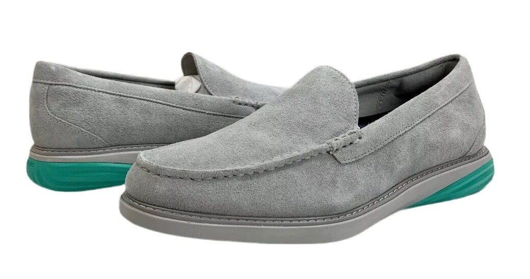 Cole Haan Gray Grand Evolution OS Venetian Suede Golf Loafer