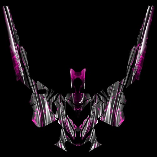 Ski Doo REV XM Graphic Kit Wrap Decals Stickers Tunnel Straight Design B.A.W - Picture 8 of 8