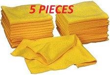 5 PK 16 X 16 Kirkland Signature Ultra Plush Microfiber Towels Polish Buff Shine