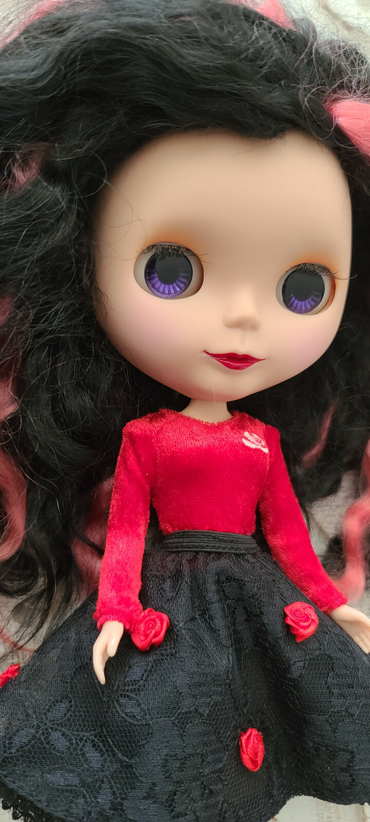 * WOW! CUSTOM ROSIE RED ENCORE BLYTHE DOLL BY MILKY WAY *