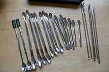 23 Pcs 304 Stainless Steel Micro Scoop & Lab Spatula Set - Mixing Spatula New