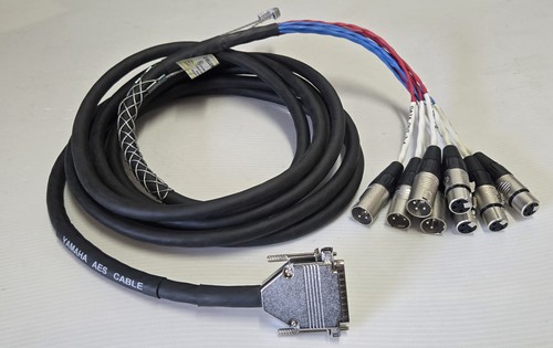 NEU Yamaha AES 8-Kanal E/A-Kabel DB25 auf XLR M/F Audio Schlange 15 Fuß - Bild 2 von 2