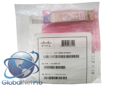 NEW SEALED GENUINE CISCO XFP-10GZR-OC192LR - 10GBASE-ZR OC192LR - LIFETIME WARRA