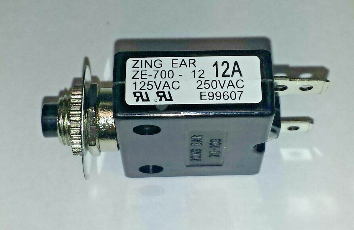 ZE700-12A Zing Ear thermal circuit breaker replaces Carling