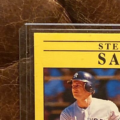 1991 Fleer Steve Sax Yankees 679 Missing “.” Error In USA On The