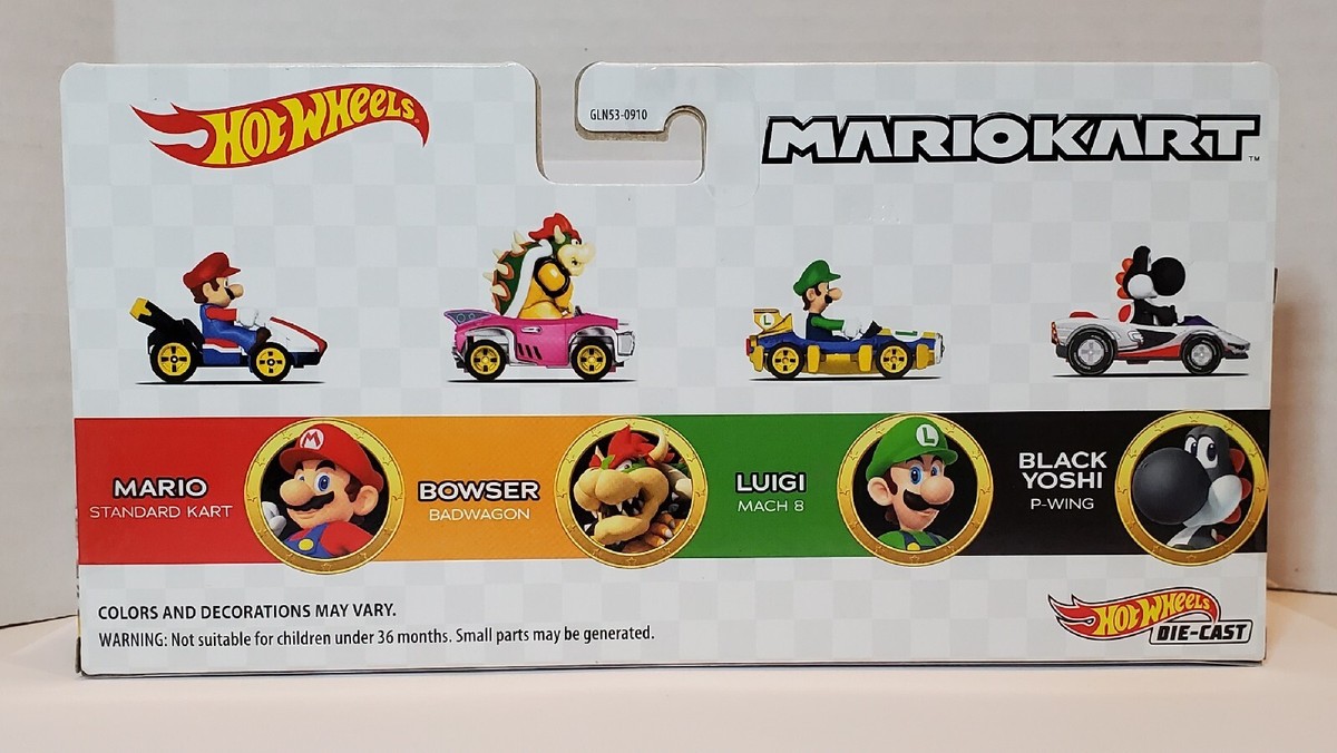 Hot Wheels 2019 Mario Kart Exclusive RARE Black Yoshi Die Cast 4