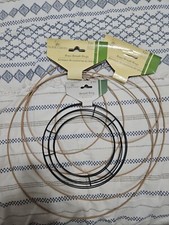 Floral Garden Brass Metal Wreath Rings 3 Pcs