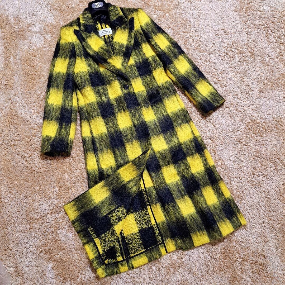 Maison Margiela 1 Plaid Chesterfield Coat Jacket Men 38 mohair 
