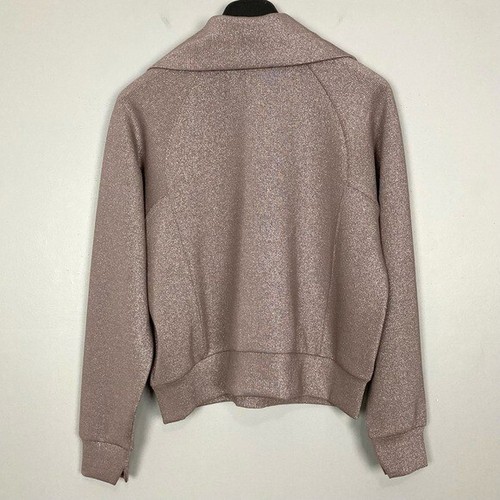 Spanx AirEssentials Shimmer Felpa Pullover Mezza Zip Donna Taglia L Metallizzata - Foto 7 di 10
