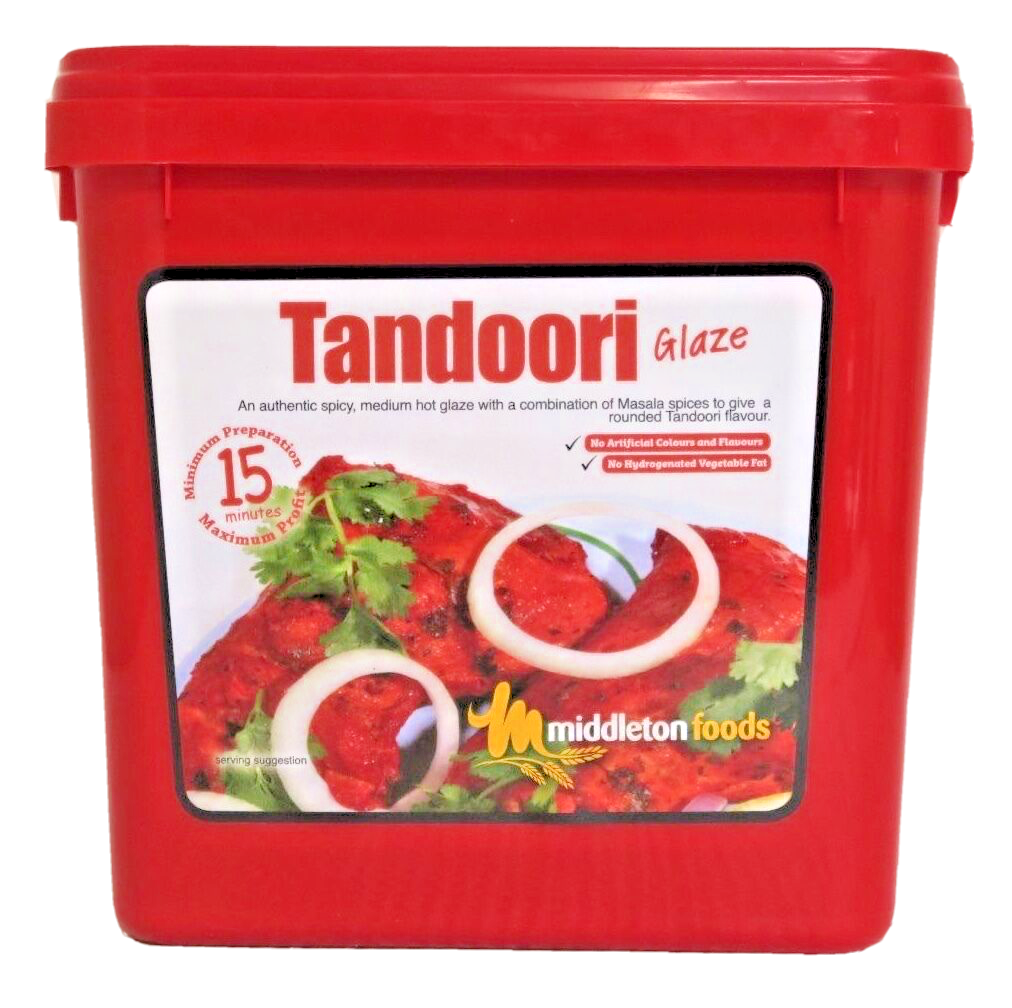 Middleton Foods 🌾 TANDOORI Meat Glaze Marinade Seasoning Mix 2.5kg Red Tub