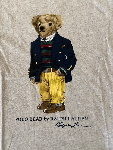 NWT Ralph Lauren Boy Grey Bear Cotton T-Shirt Sz. 5 - Picture 2 of 2