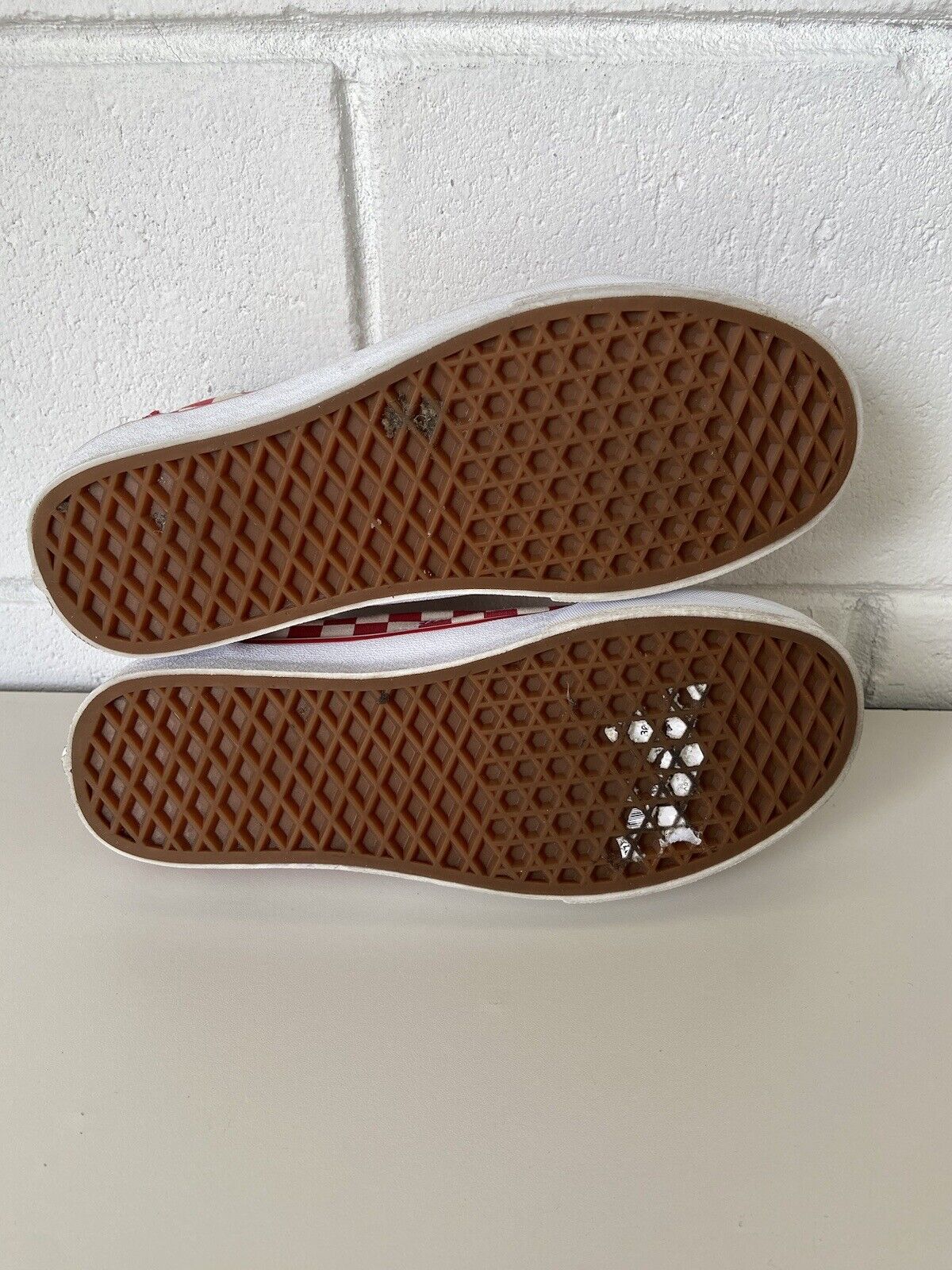 Red and white checkered Vans - image 5