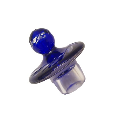 Ancien Bouchon Verre Bleu Pour Carafe Flacon Ou Autre Style Saint Louis
