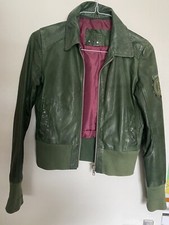 Freaky Nation Lederjacke Grün