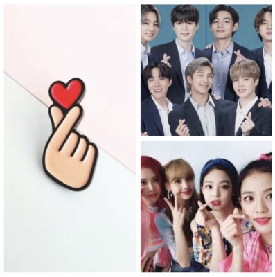 KPop Finger Heart Pin (BTS / BLACKPINK)