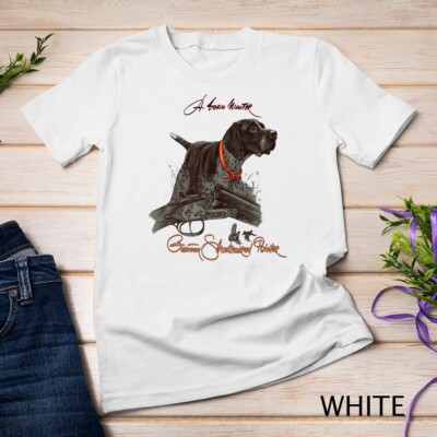 German Shorthaired Pointer Premium Shirt. A Born Hunter_ Premium Unisex T-shirt