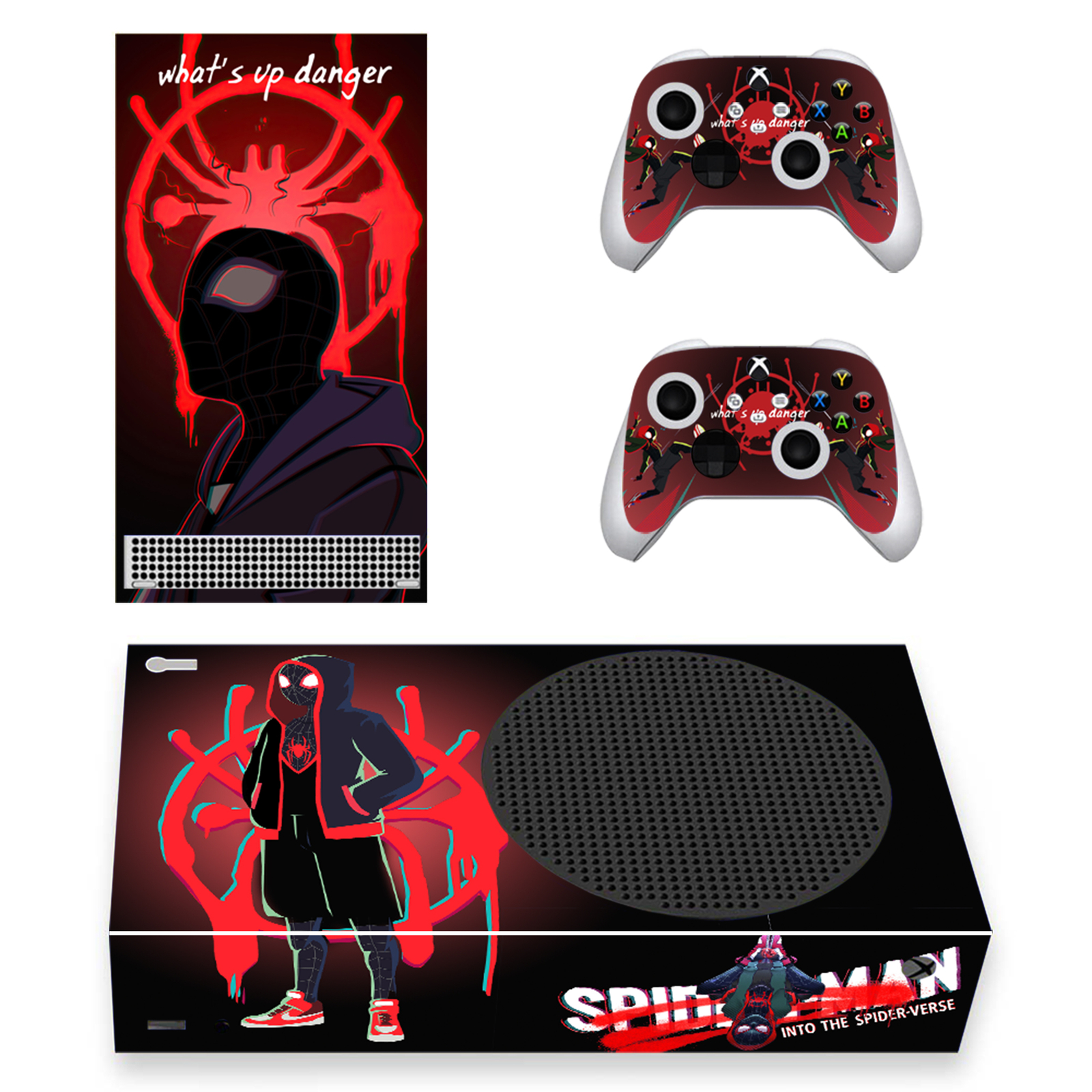 Xbox Series S Console Controller Skins Vinyl Sticker Spider Man Into the Verse