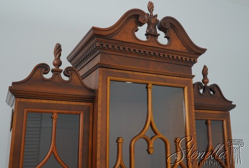 L64135EC: HICKORY CHAIR CO. Chippendale Mahogany Stepback China Cabinet - Picture 15 of 21