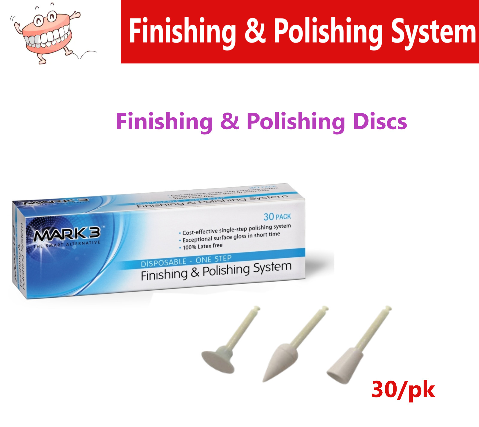 Type Mark3 Finishing & Polishing Discs 30/pk