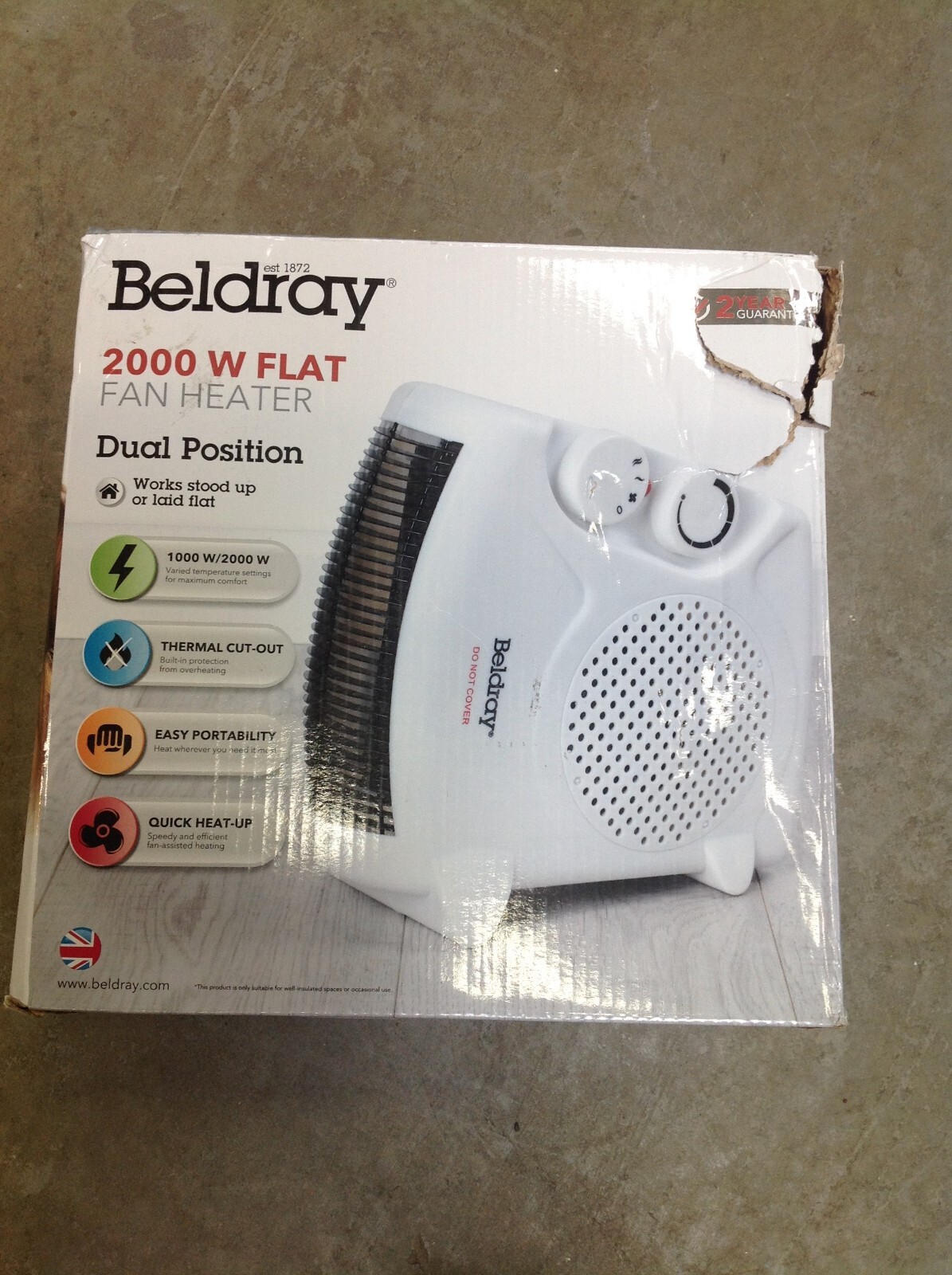Beldray EH3027STK Upright/Flatbed Portable Fan Heater with Cool Air  Function | eBay