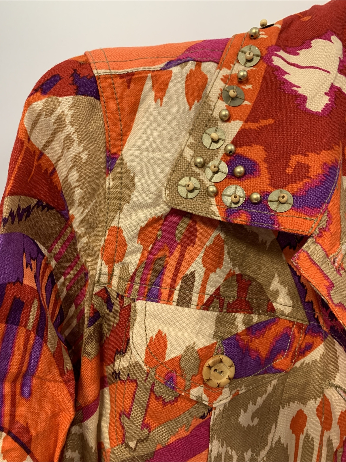 Ruby Rd Jacket Multicolor Orange Purple Broen Tan… - image 6