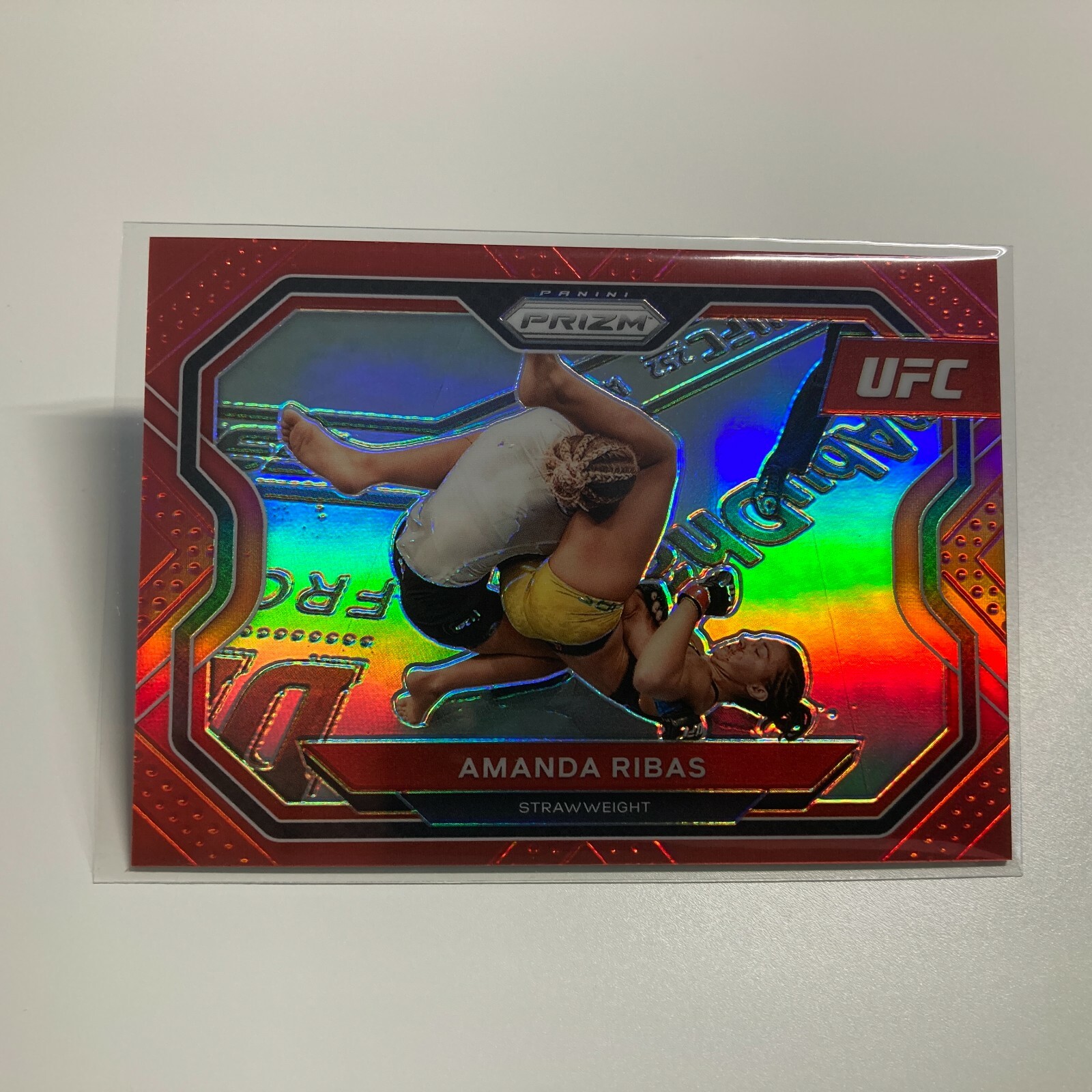 Amanda Ribas 2021 Panini Prizm UFC Red Refractor Card 67/275 #162