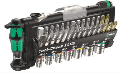 NEW 056490 Tool-Check Plus Bit Ratchet Set with Sockets - Metric