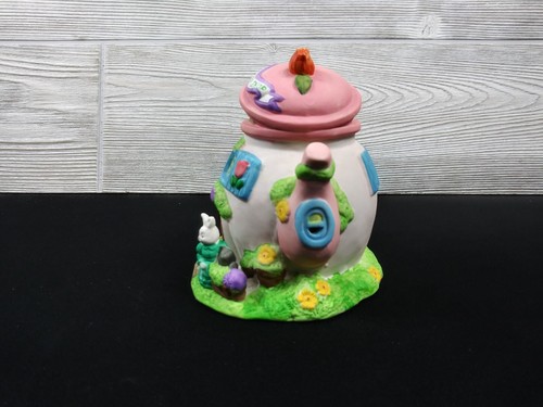 Vintage Easter Jubilee Tea Pot Village House Flower Shop Bunny Cottage 90s KMART - Picture 5 of 13