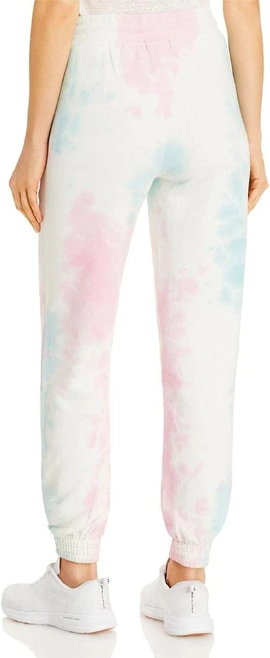 Pantalones Jogger Alternativos Talla XS Detalle Cremallera Terry Francés Rosa Salpicaduras Tie Dye Foto 2 de 4