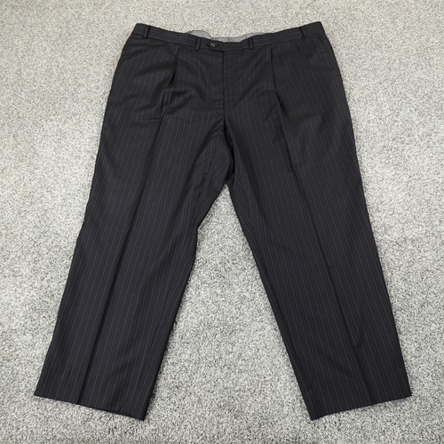 Ralph Lauren Suit Mens 54 Black Gray Wool Jacket Coat Blazer Trouser Pants 50X30 - Picture 2 of 23