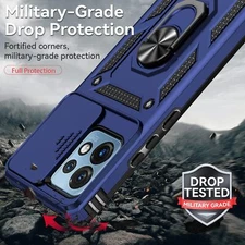 For Motorola Edge Plus 2023 Case Shockproof Camera Slide Ring Stand Cover