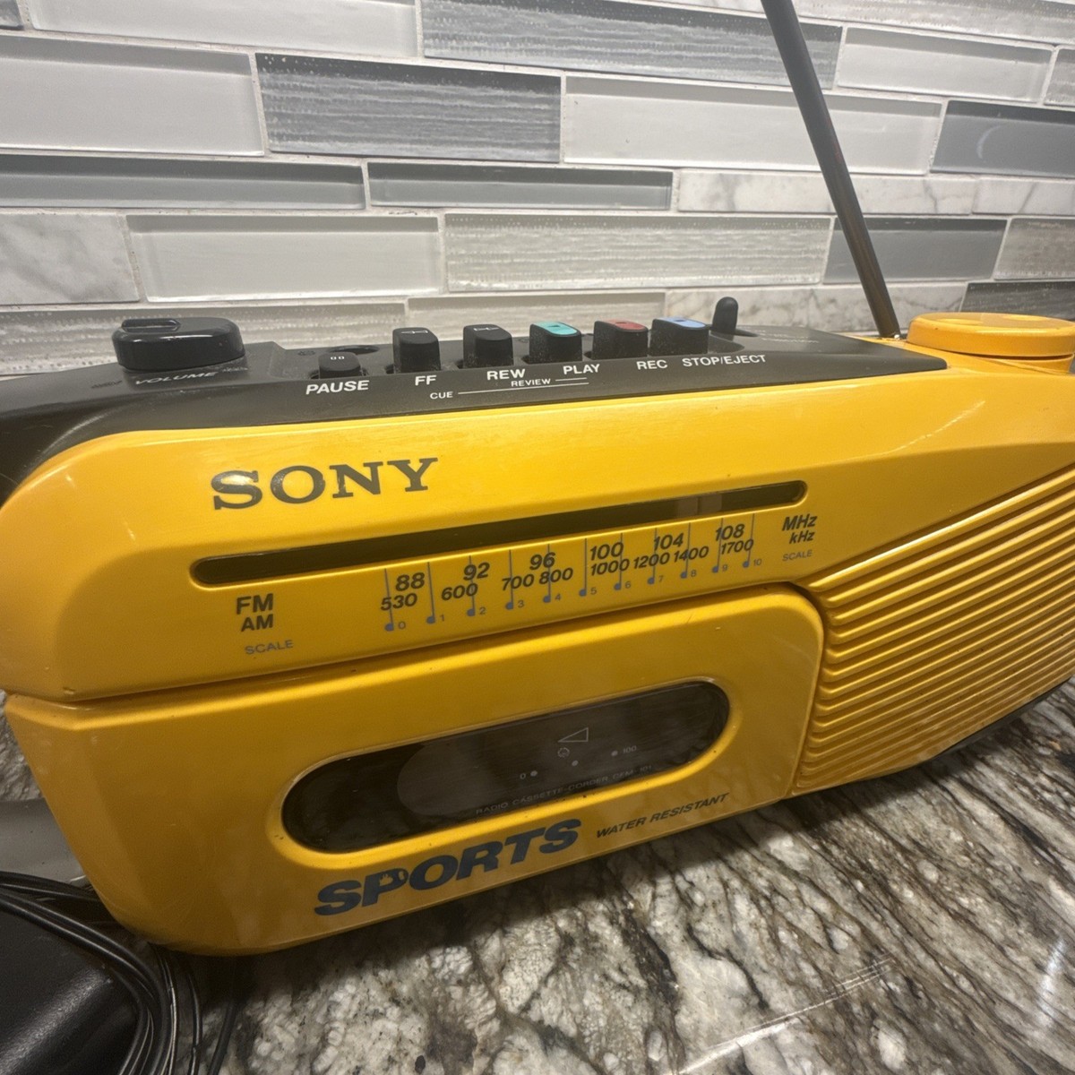 Sony Sports Cfm-101 Water Resistant Am/fm Radio Cassette Player