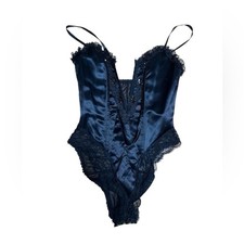 Frederick's of Hollywood Blue Lace Trim Chemise