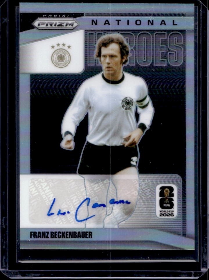 2026 Panini Prizm World Cup Franz Beckenbauer National Heroes Silver Auto #/40 view 1