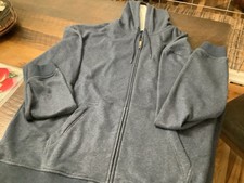 Authentic Indian Motorcycle Zip Up Hoodie 55 Cotton 45 Poly Men  s 3 Xl Blue