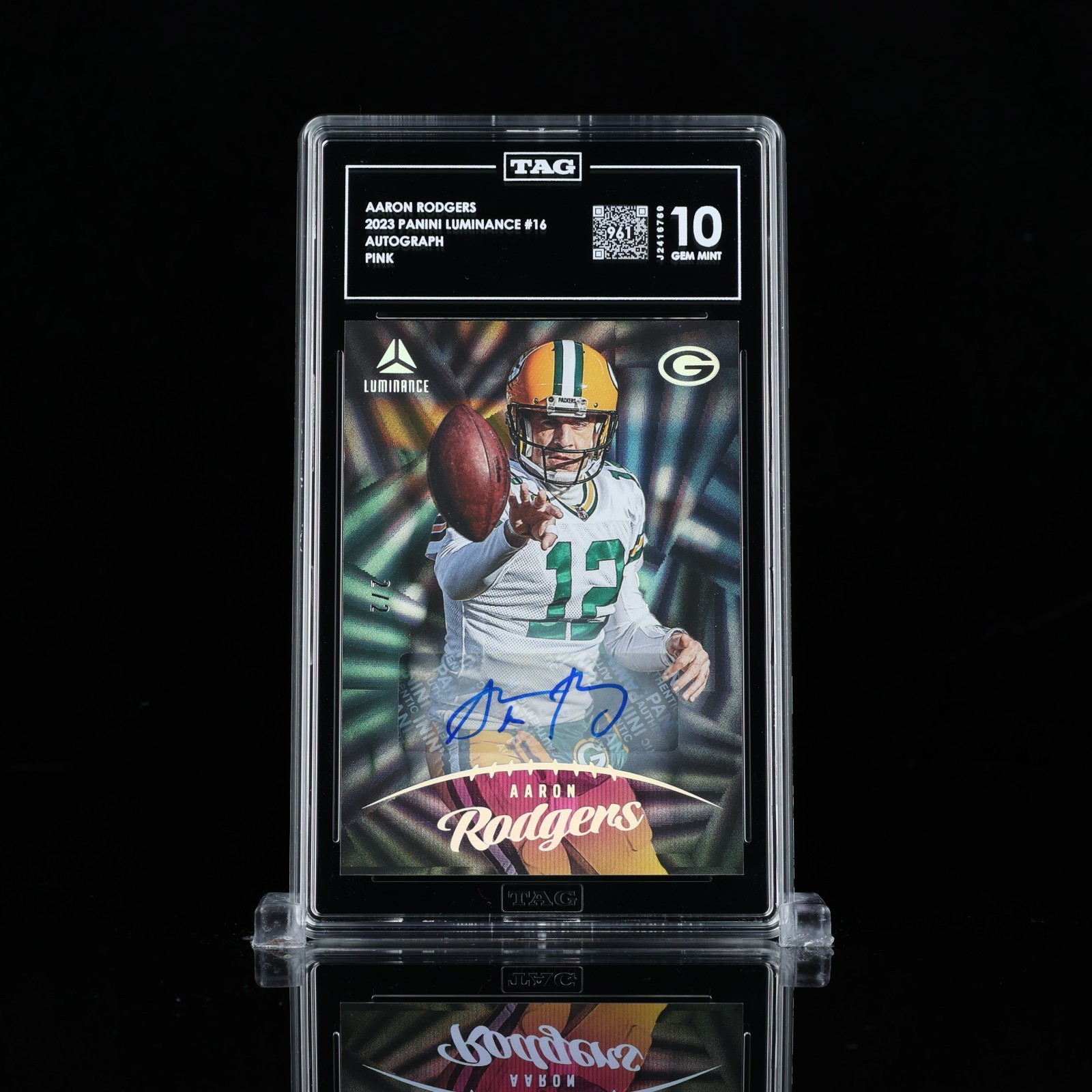 2023 Panini Luminance - Aaron Rodgers Autograph #2/2 TAG 10 - Green Bay HOF