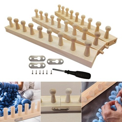 Blanket Loom for Chunky Yarn Hand Knitting Wooden Loom Knitting Tool Beginner